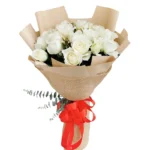 Букет из 35 роз белого цвета (40 см)